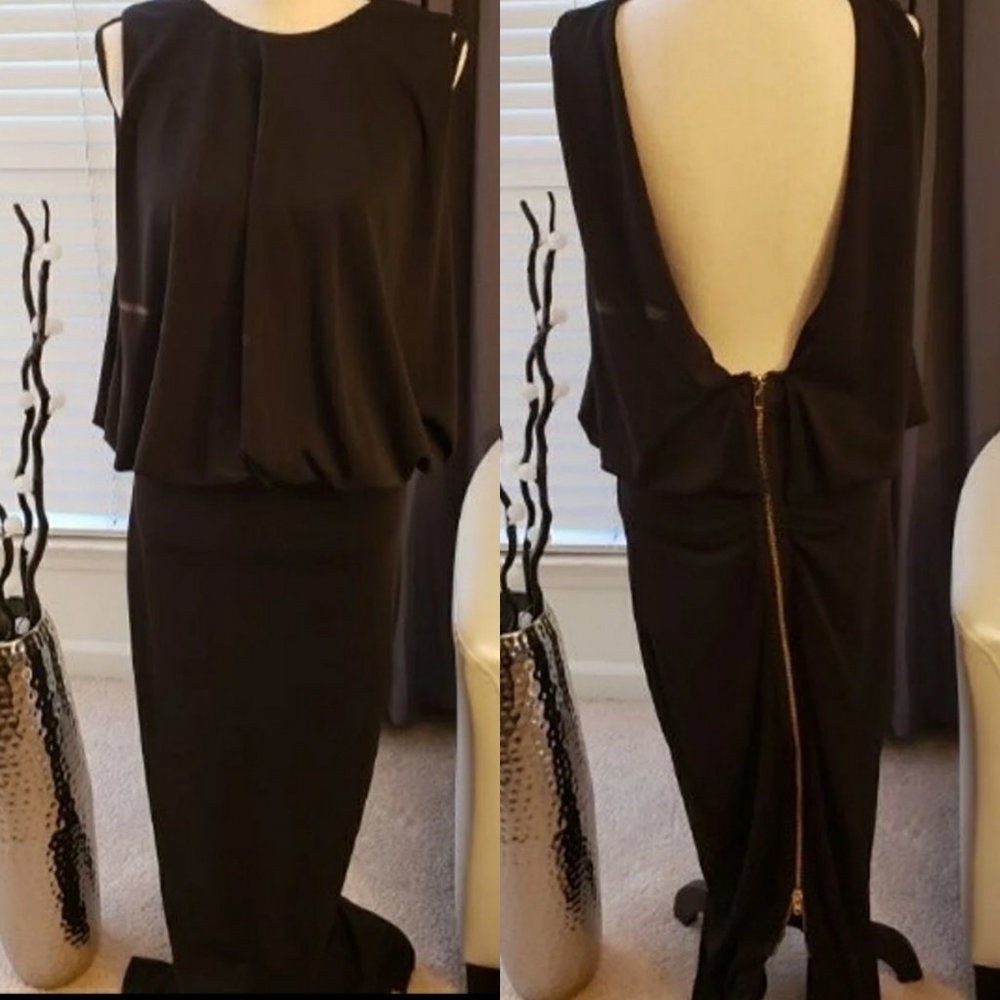 Backless Black Gown